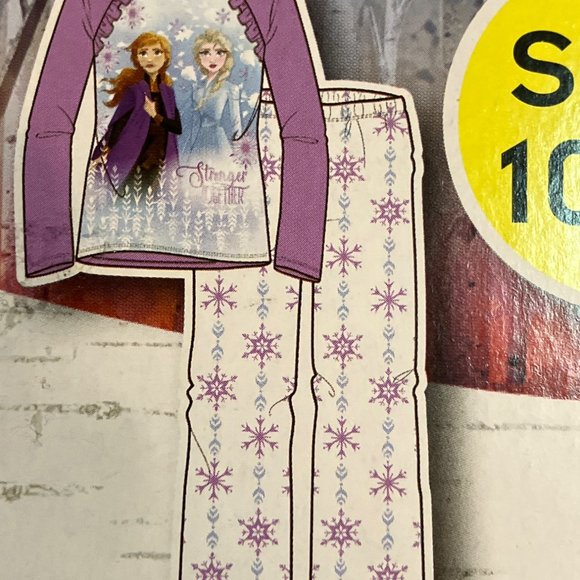 Disney Frozen ll Elsa & Anna Stronger Together Girls Pajama Set size 10/12 - Picture 9 of 12
